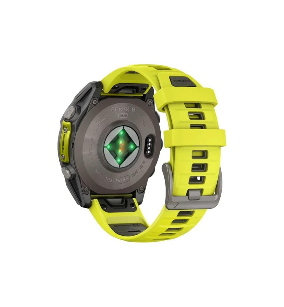 GARMIN - Montre de sport Fenix 8 Solar Sapphire, 47 mm Jaune