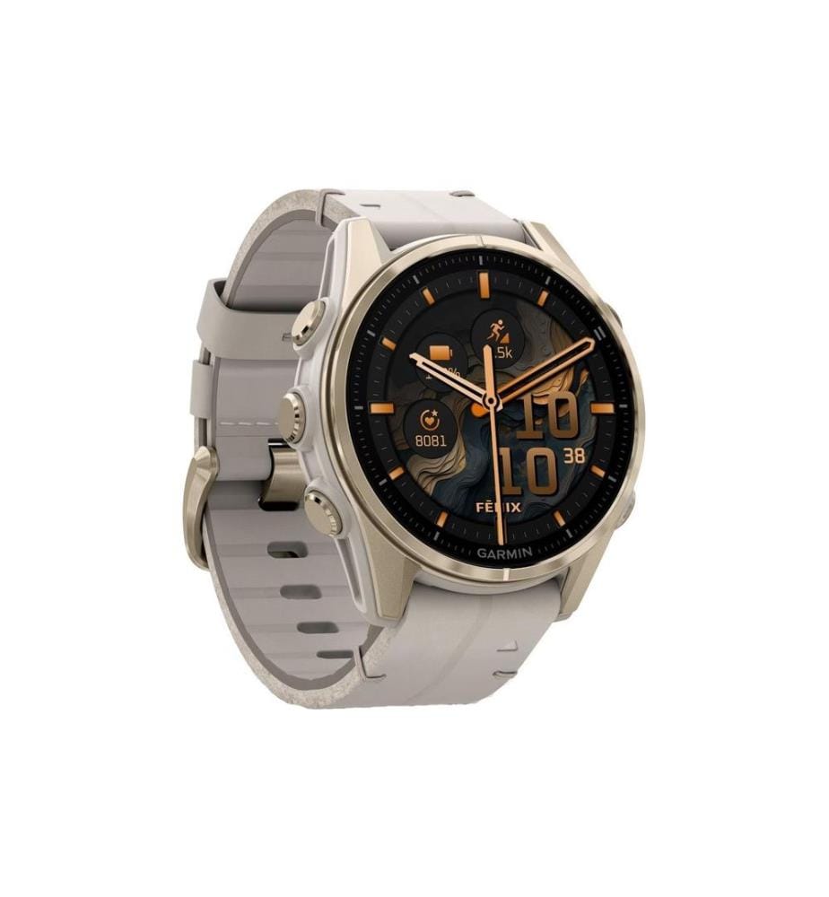 GARMIN - Montre de sport Fenix 8 AMOLED Sapphire, 43 mm Gris clair