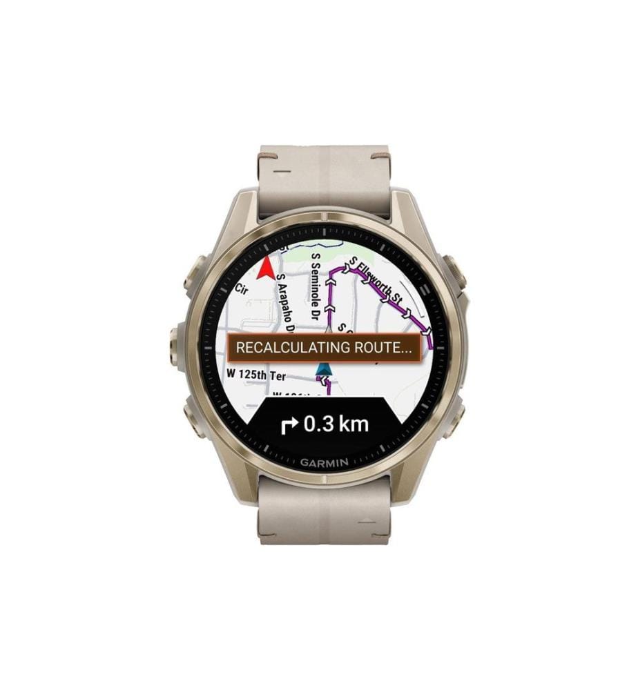 GARMIN - Montre de sport Fenix 8 AMOLED Sapphire, 43 mm Gris clair
