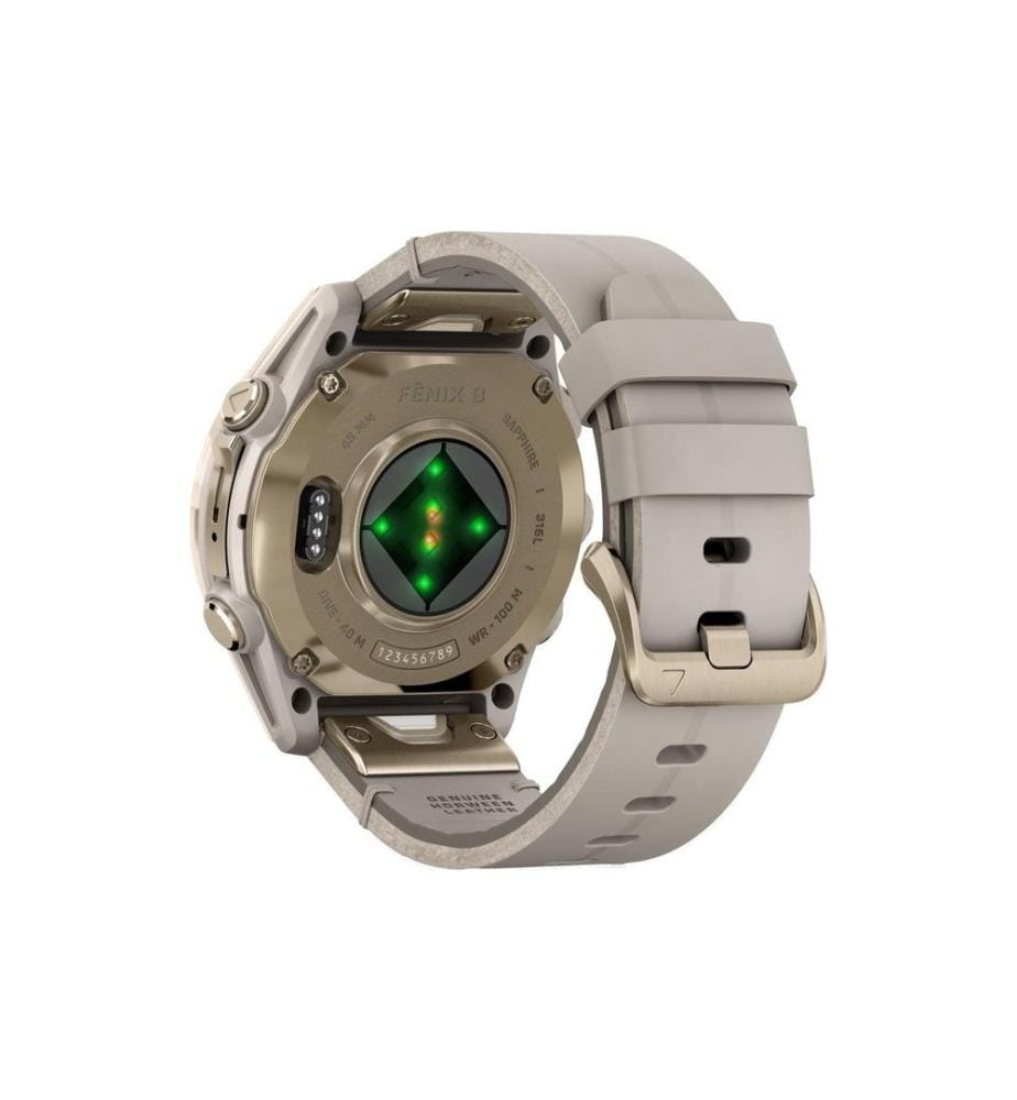 GARMIN - Montre de sport Fenix 8 AMOLED Sapphire, 43 mm Gris clair
