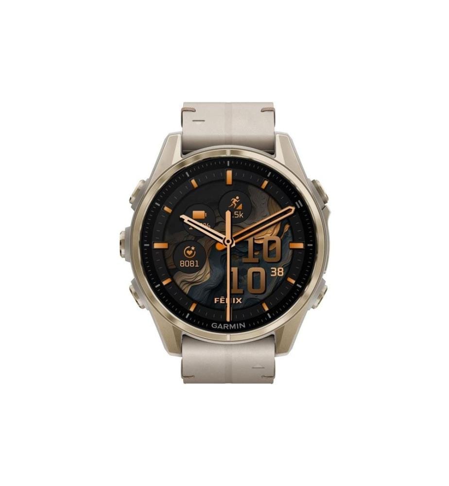 GARMIN - Montre de sport Fenix 8 AMOLED Sapphire, 43 mm Gris clair