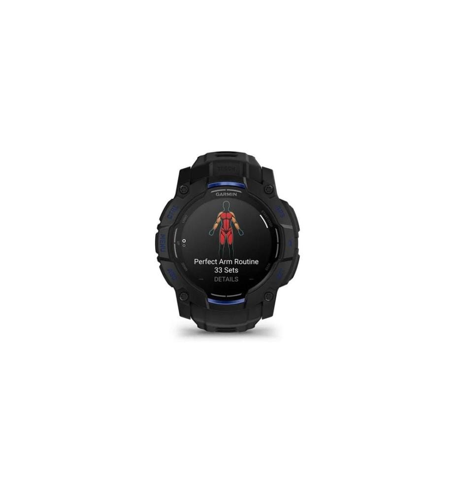 GARMIN - Montre de sport Instinct 3 AMOLED Noir/Bleu