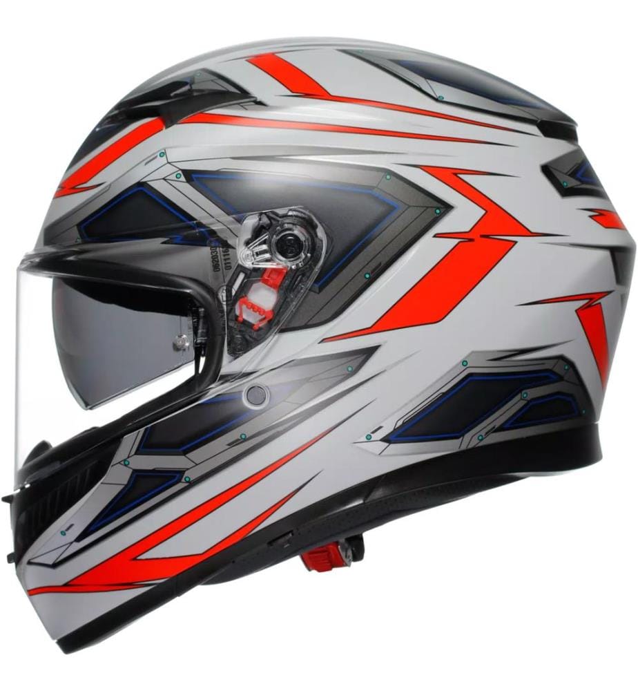 Casque Intégral K3 Space mat  - Blanc et Rouge