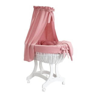 Bollerwagen mit Rollen weiss-rosa