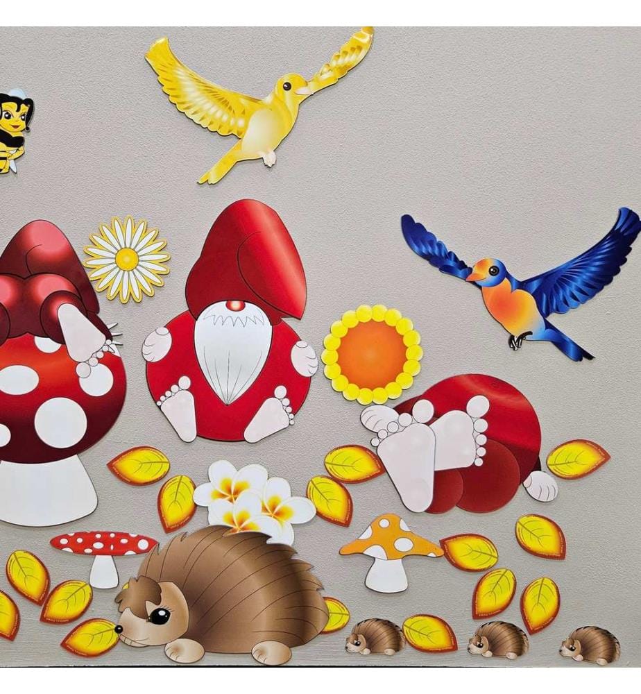 Oiseaux d'automne magnétiques 5 pcs.