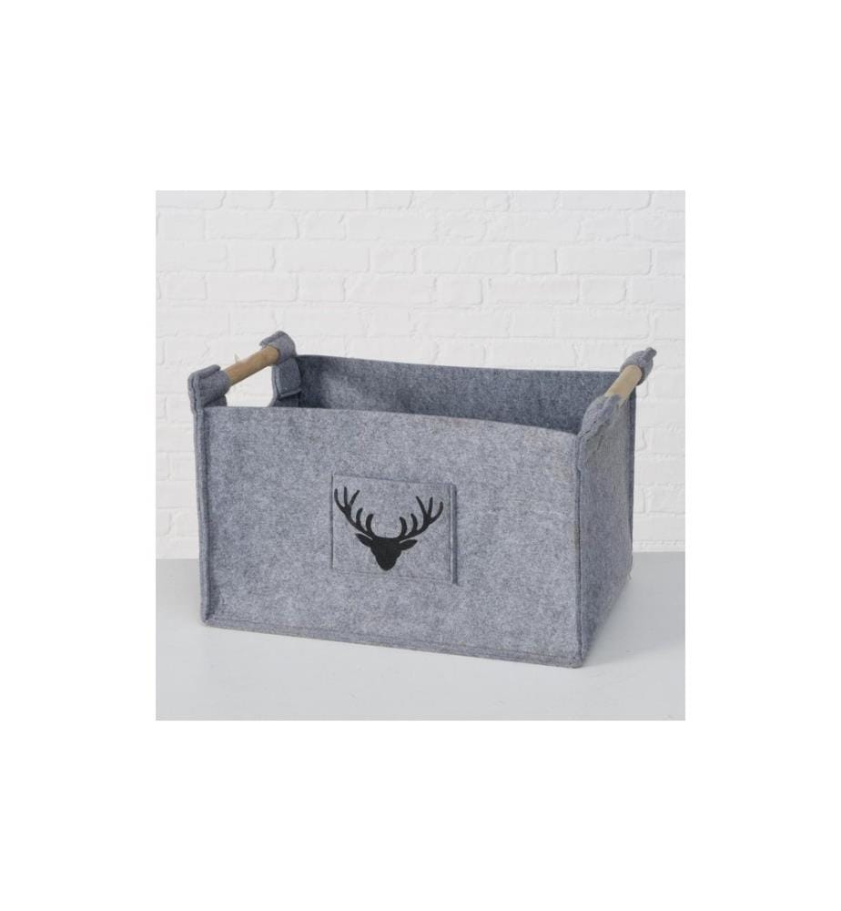 BOLTZE - Aufbewahrungskorb Karly 3er Set, Grau
