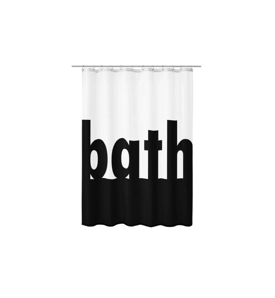 KLEINE WOLKE - Duschvorhang Bath 180 x 200 cm, Schwarz/Weiss