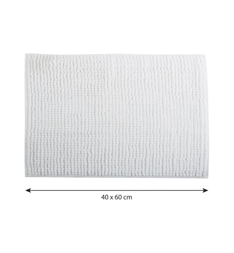 MSV - Badteppich Chenille 40 x 60 cm, Weiss