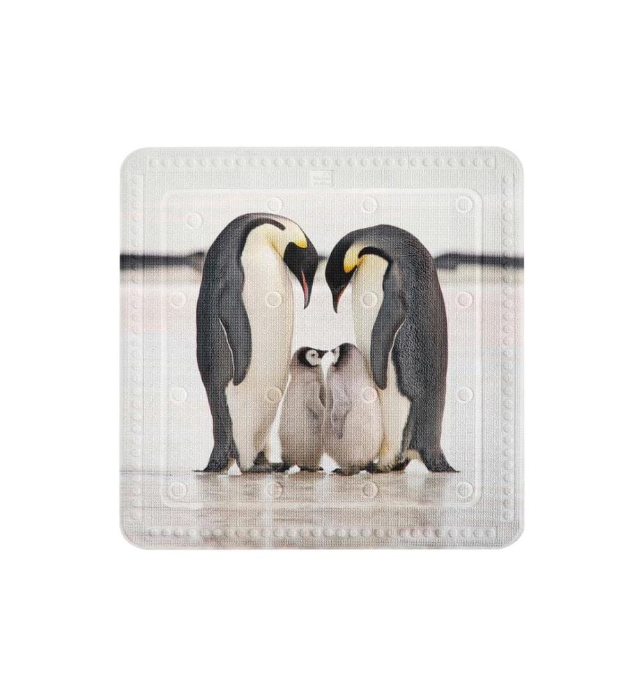 KLEINE WOLKE - Tapis de douche Jackson Pinguin Noir/Blanc