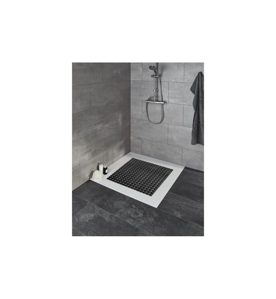 KLEINE WOLKE - Tapis de douche Gatty 54 x 54 cm, Noir