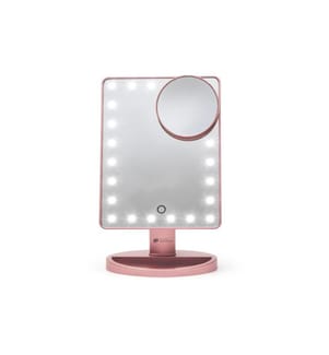 RIO - Miroir cosmétique 24 LED Touch Or rose