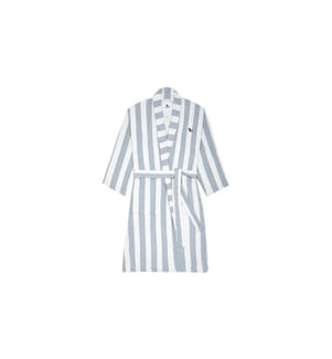 Dock & Bay - Bademantel Waffle Storm Cloud Blau/Weiss