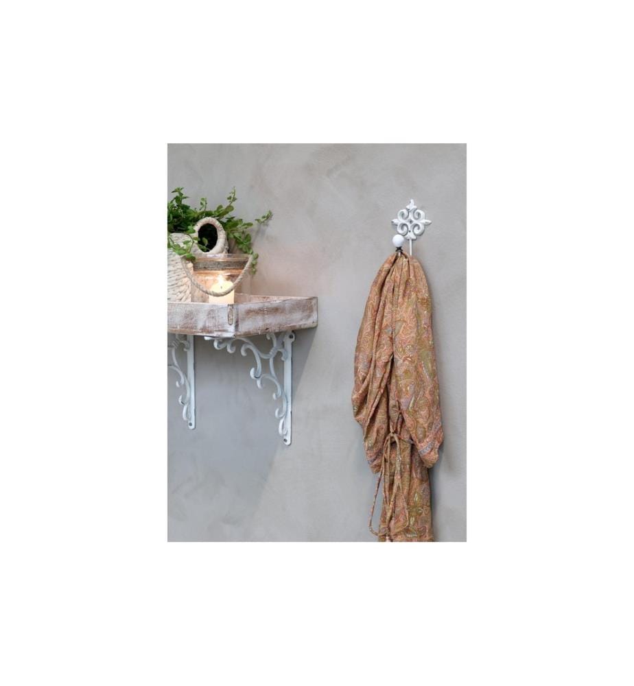 CHIC ANTIQUE - Crochet mural Antique 13 x 8.5 x 6 cm , Blanc