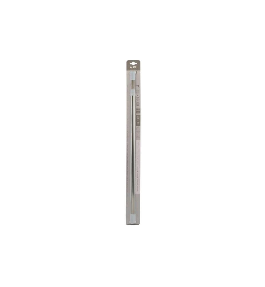 MSV - Duschvorhangstange 70 - 120 cm, Grau