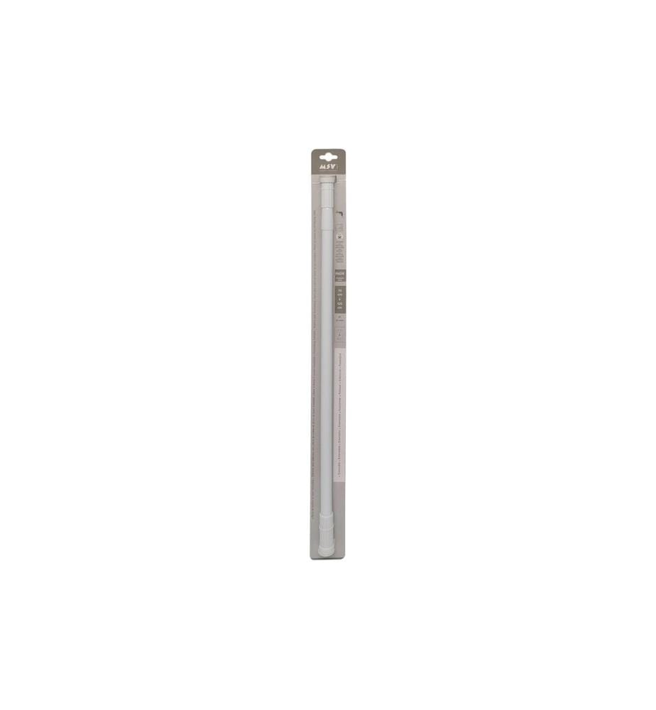 MSV - Duschvorhangstange 70 - 120 cm, Weiss