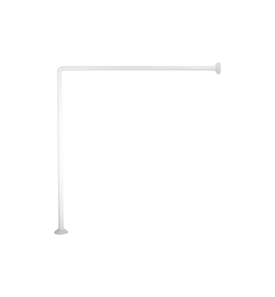 MSV - Duschvorhangstange 3-teilig 80 x 2.5 cm, Weiss