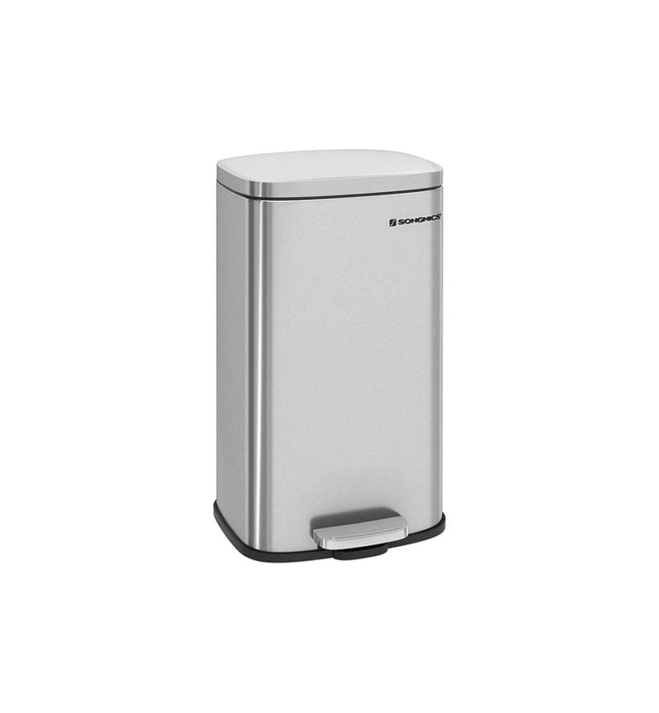 Songmics - Abfalleimer mit Inneneimer 30 l, Silber