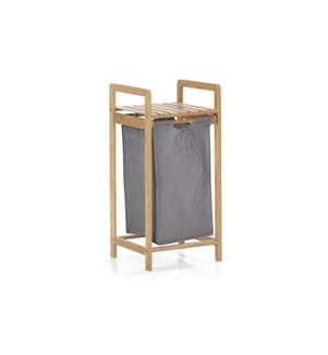 Lumaland - Wäschekorb  Bambus 30 l, Braun/Grau