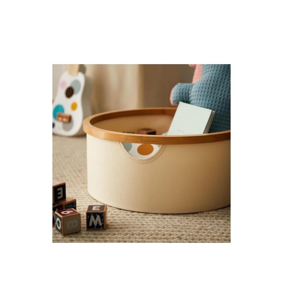 Lumaland - Boîte de rangement rond 3 pièces, Gris