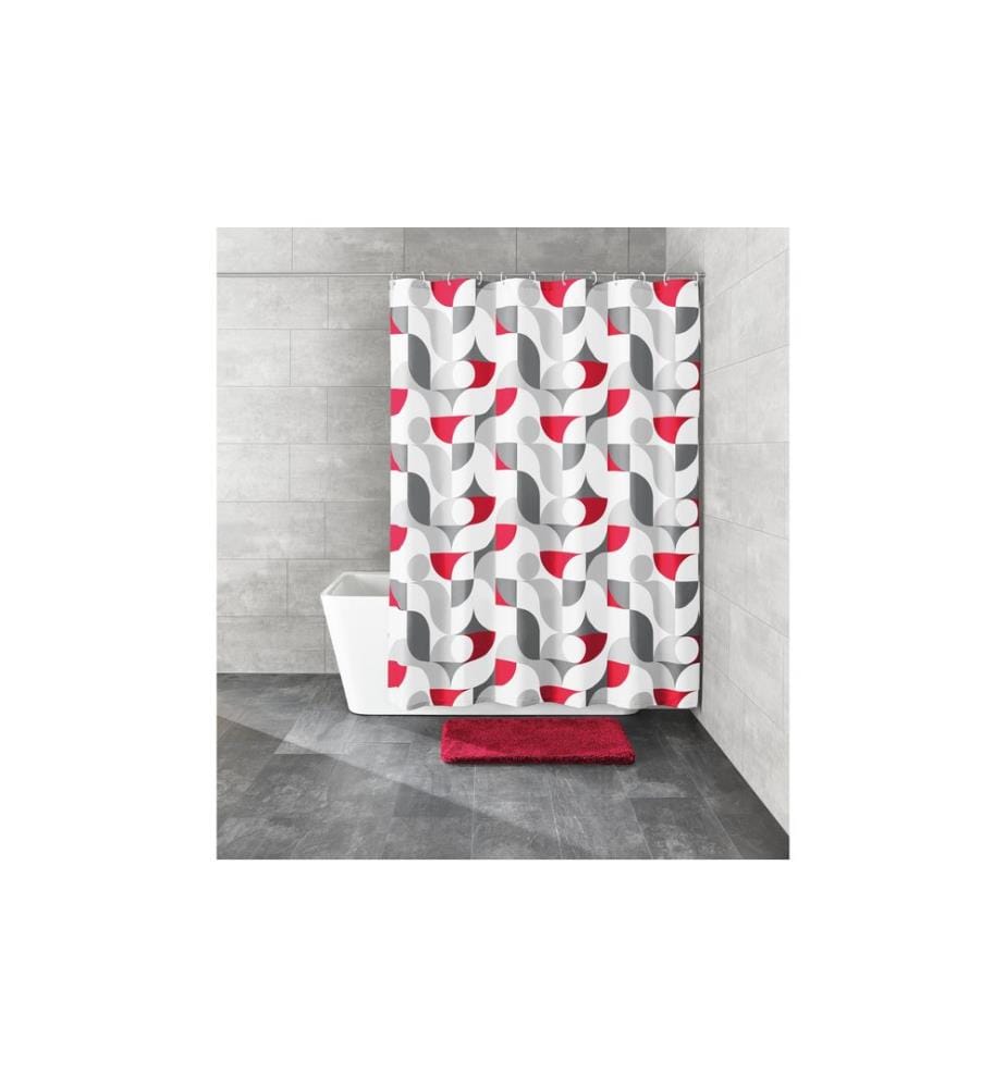 KLEINE WOLKE - Duschvorhang Tess 180 x 200 cm, Rot
