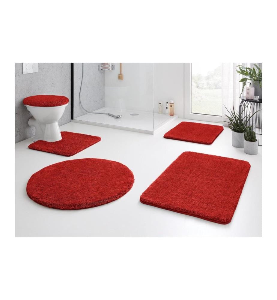 KLEINE WOLKE - Badteppich Relax 55 x 65 cm, Rubinrot