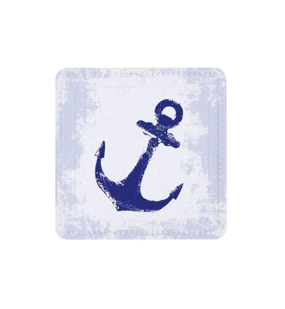 KLEINE WOLKE - Tapis de douche Anchor Bleu/Blanc