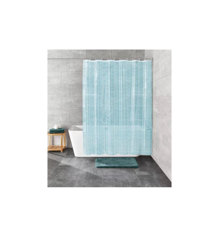 KLEINE WOLKE - Duschvorhang Soapy 180 x 200 cm , Hellblau