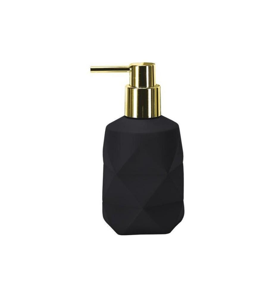 KLEINE WOLKE - Distributeur de savon Golden Crackle 200 ml, Noir/Doré