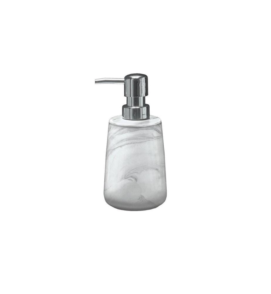 KLEINE WOLKE - Seifenspender Marble 350 ml, Grau-Marmor