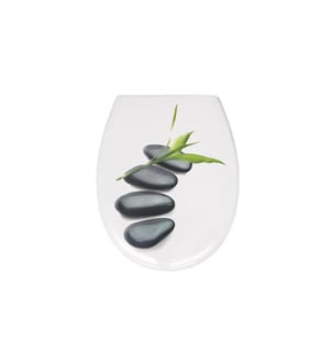 KLEINE WOLKE - Toilettensitz Zen mit Absenkautomatik, Weiss/Grau/Grün