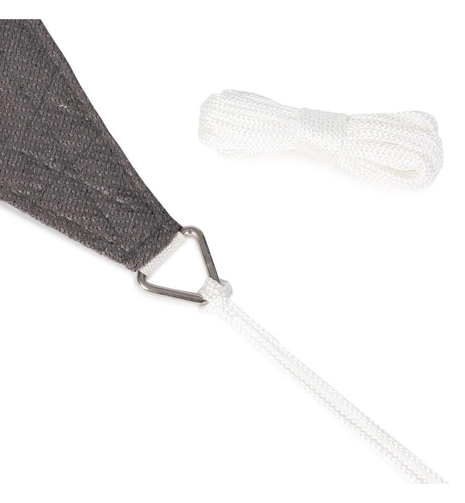 Voile d'ombrage triangulaire gris 5 x 5 x 5 m