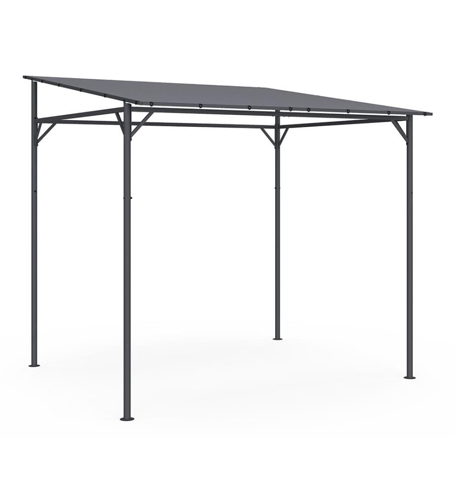 Pergola gazebo in acciaio con tetto spiovente 2,3x2,4 m - Grigio antracite