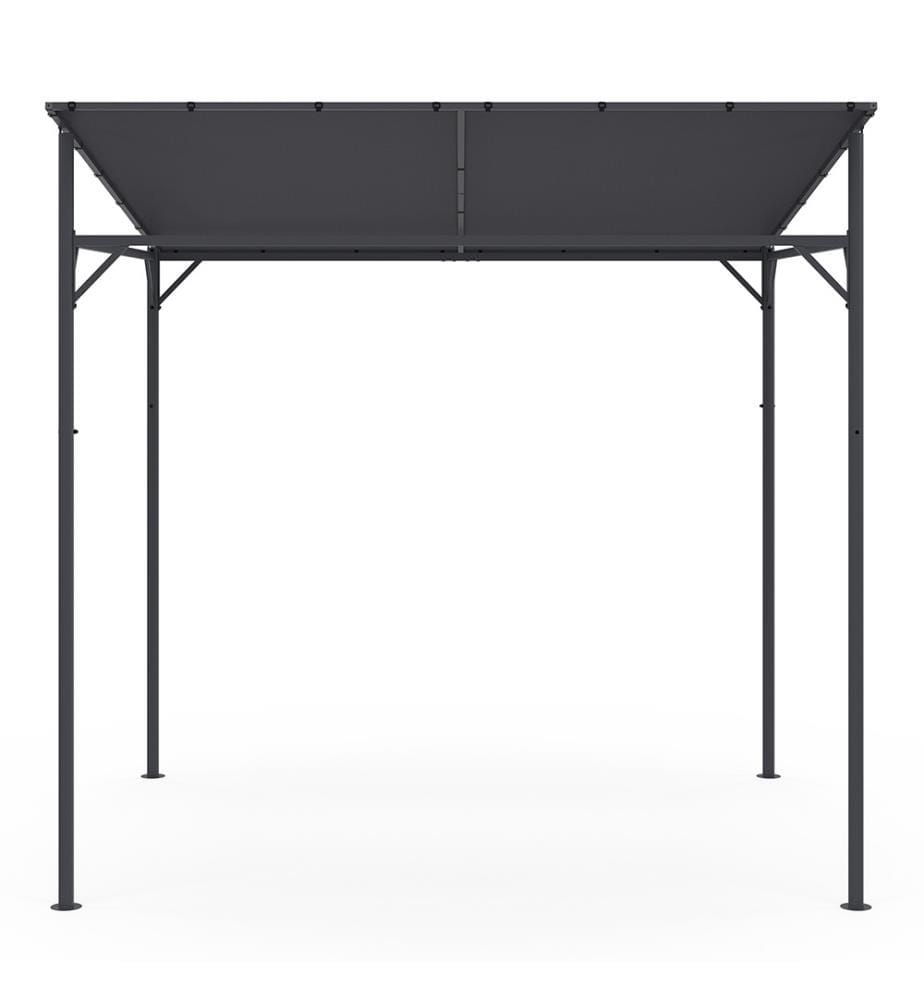 Pergola gazebo in acciaio con tetto spiovente 2,3x2,4 m - Grigio antracite