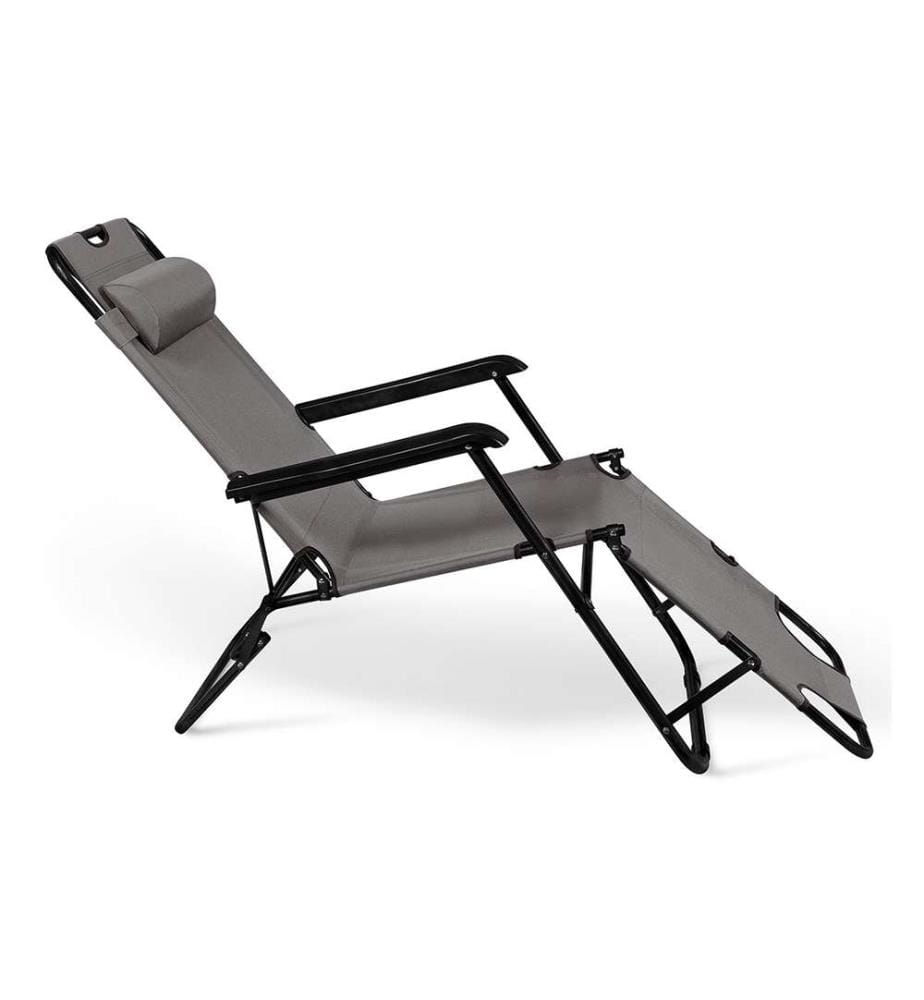 Set of 2 Recliners 2 in 1 - Grey
