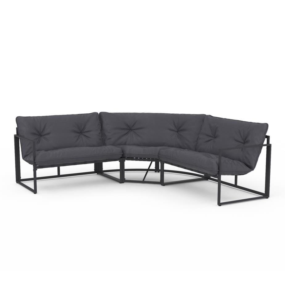 Set di mobili da giardino angolari Tropéa 6 posti - Grigio