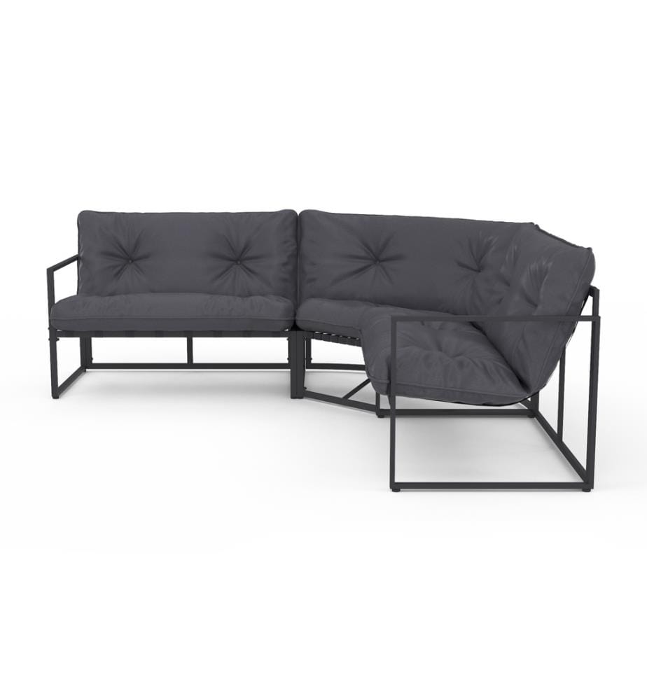 Set di mobili da giardino angolari Tropéa 6 posti - Grigio