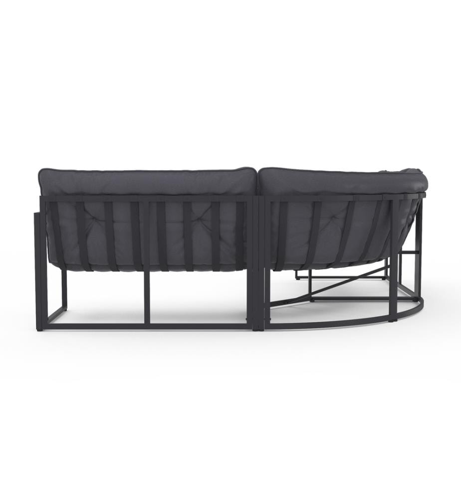 Set di mobili da giardino angolari Tropéa 6 posti - Grigio