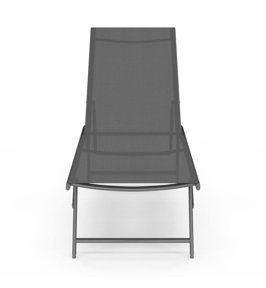 Set of 2 Malaga 4-position recliners - Charcoal grey