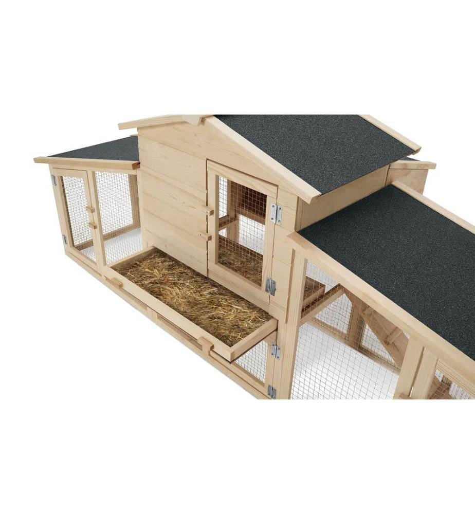 Hühnerstall Kaninchenstall x x L mit Nest - 6 Hühner
