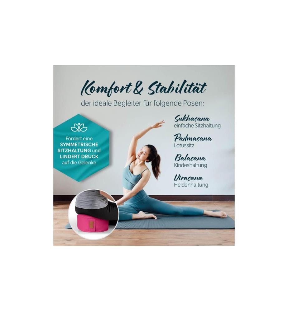 DoYourYoga - Coussin de yoga Vishnu Rose