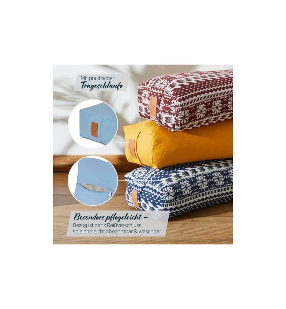 DoYourYoga - Coussin de yoga Paravati Peau d'épeautre bio, bleu clair