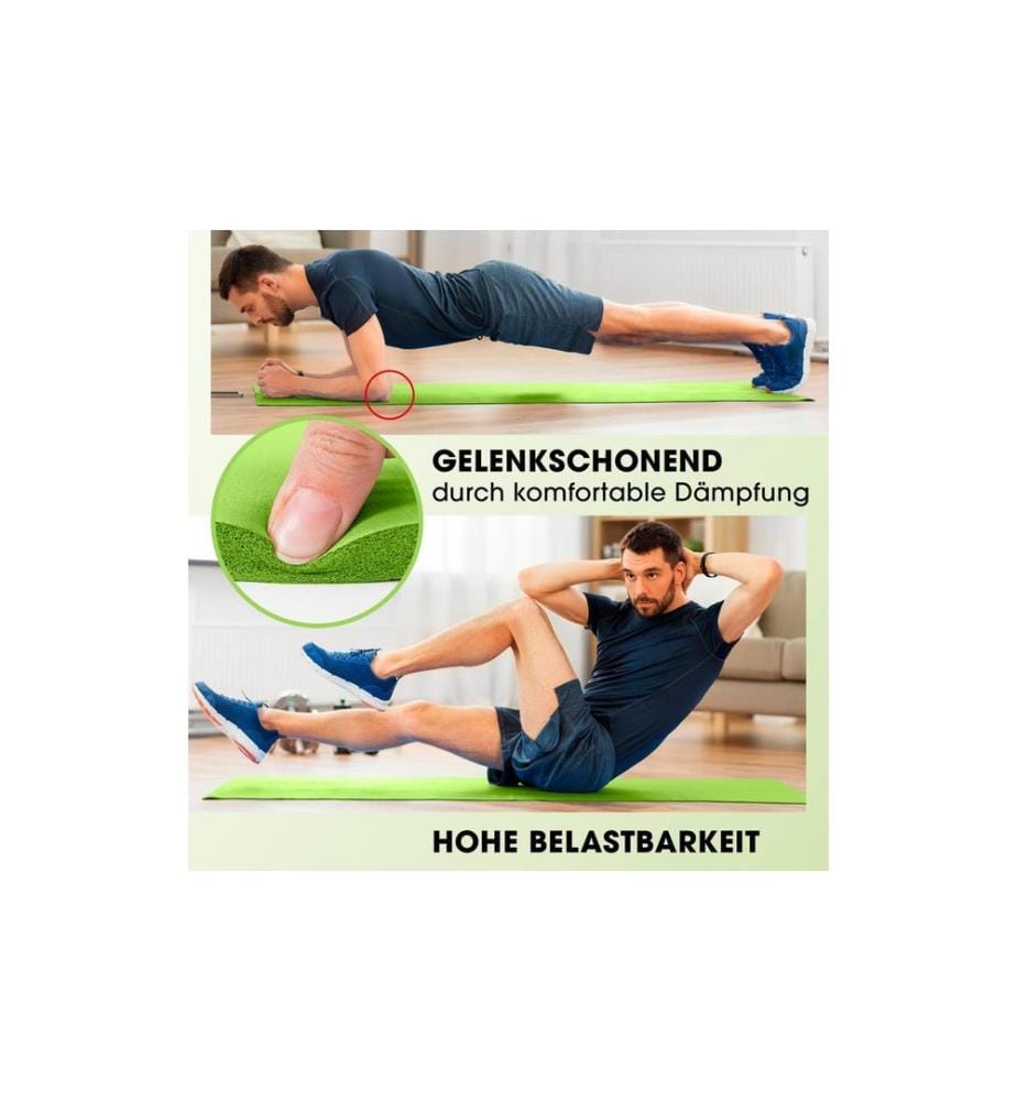 World Fitness - Matelas de fitness Ashanti 190 cm x 100 cm, Vert