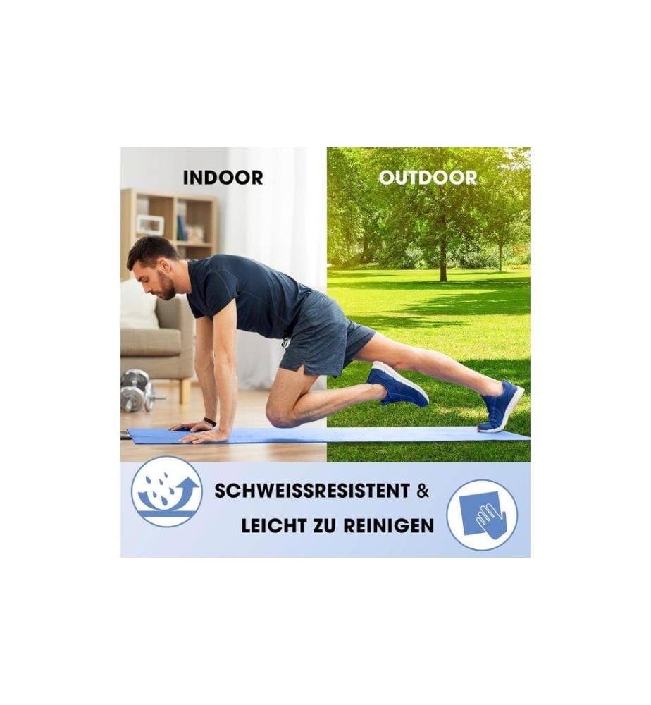 World Fitness - Fitnessmatte Yamuna 183 cm x 61 cm, Blau