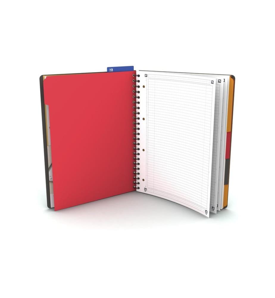 Oxford Bloc-notes International Managerbook, A4 +, À lignes, Gris