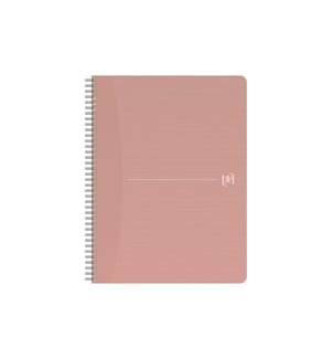 Oxford Carnet de notes Cahier à spirales à carreaux, rose