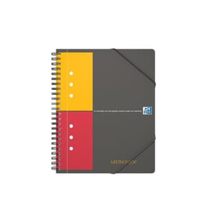 Oxford Carnet de notes International Meetingbook, A5 +, À carreaux, Gris