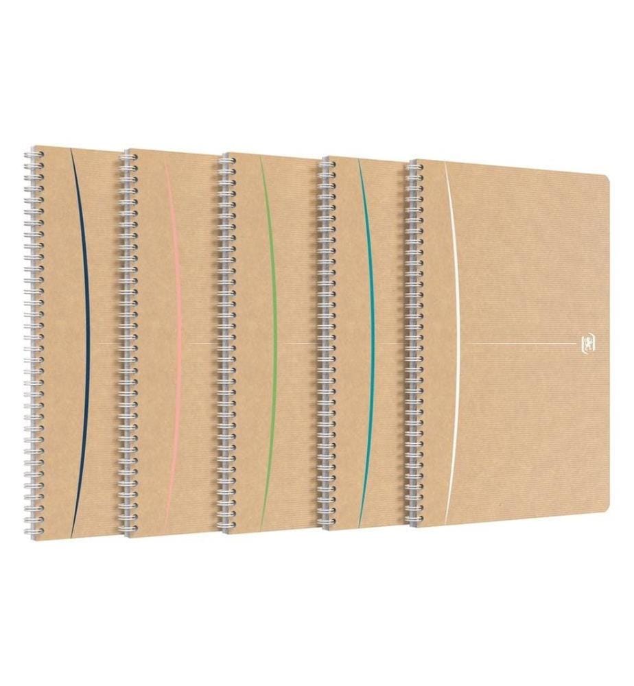 Oxford Carnet de notes A4, quadrillé, assorti