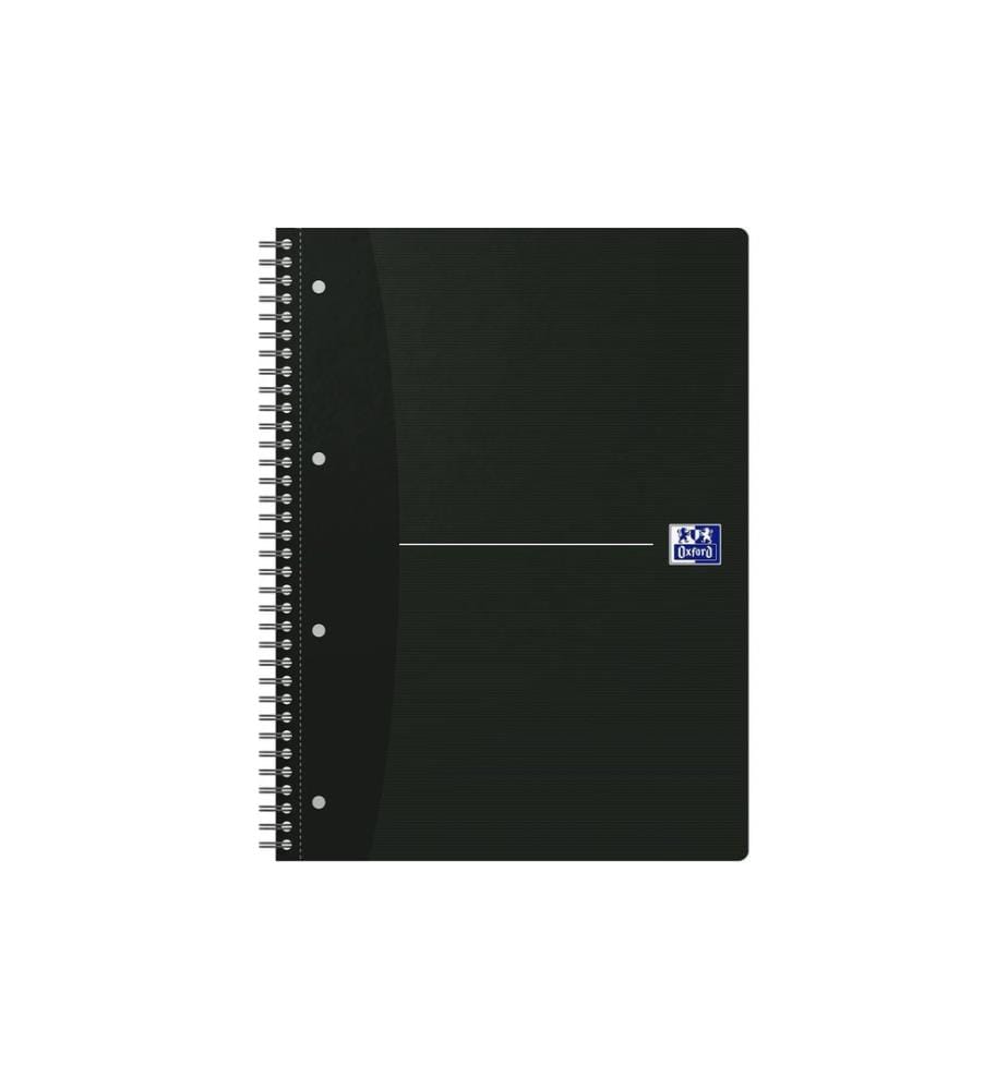 Oxford Carnet de notes Bloc-notes collège Essential, A4 +, À lignes, Noir