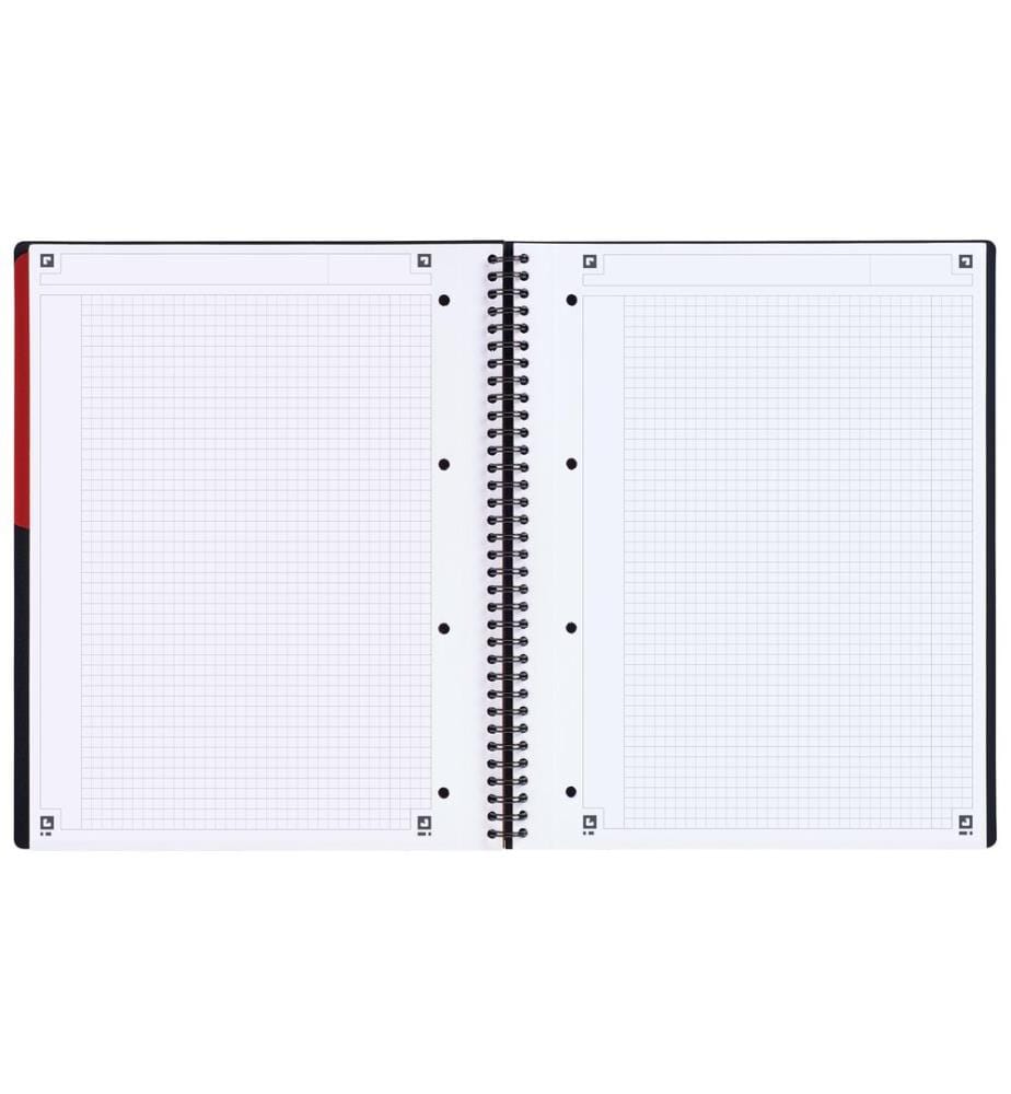 Oxford Carnet de notes International Activebook, A4 +, À carreaux, Gris