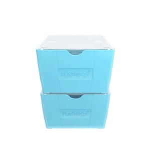 Oxford Boîte à fiches 17.3 x 14.5 cm, Bleu clair